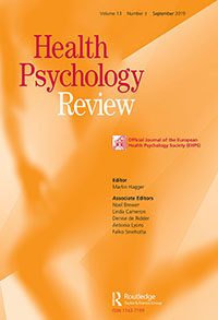 Cover image for Health Psychology Review, Volume 13, Issue 3, 2019