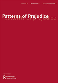 Cover image for Patterns of Prejudice, Volume 51, Issue 3-4, 2017