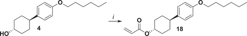 Figure 5. Synthesis of 18. i: NEt3, acryloyl chloride, THF, 0°C 1 h, r.t. 16 h