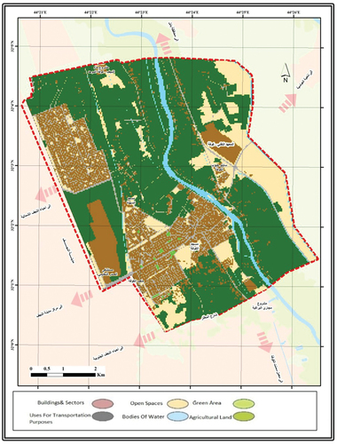 Figure 14. An Image Of The Land Use Layer For Kufa City 2008 AD.