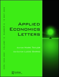Cover image for Applied Economics Letters, Volume 24, Issue 12, 2017