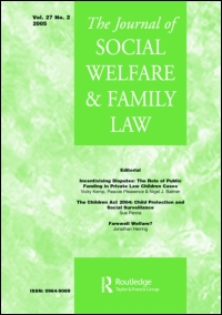 Cover image for Journal of Social Welfare and Family Law, Volume 31, Issue 2, 2009