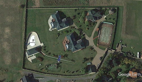 Figure 4. Aerial view on the gated community in Mnichovice.Source: Google Earth, 2021.
