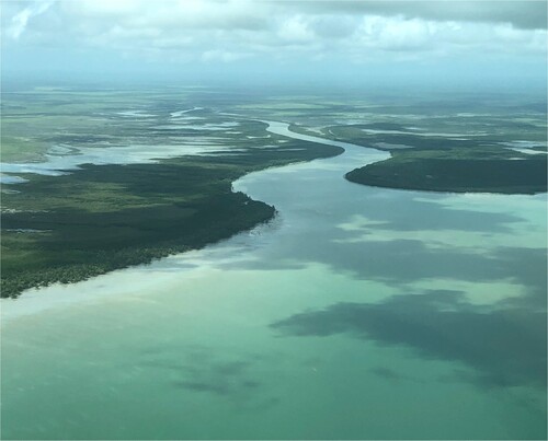 Figure 6. A river opening into the wider sea.