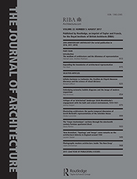 Cover image for The Journal of Architecture, Volume 22, Issue 5, 2017