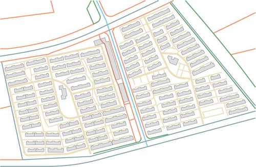 Figure 7. Zhangjing neighbourhood plan showing commercial and community facilities (source: Suzhou Industrial Park Surveying, Mapping and Geoinformation, CO., Ltd).