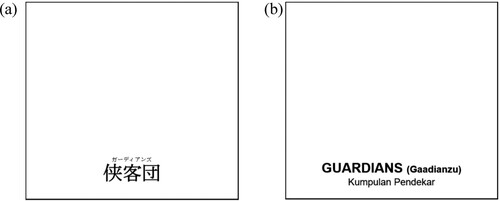 Figure 3. (a) ワンピース巻ハ十一 (Citation2016c, 58); (b) Budak Getah 81 (Citation2016c, 58).