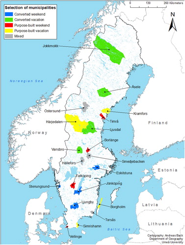 Figure 1. Selection of municipalities.