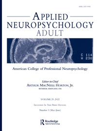 Cover image for Applied Neuropsychology: Adult, Volume 29, Issue 3, 2022