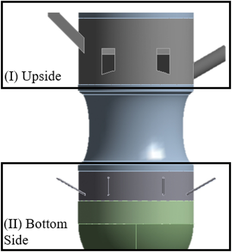 Figure 10. Bottom (I) and top (II) ring baffle.