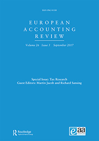 Cover image for European Accounting Review, Volume 26, Issue 3, 2017