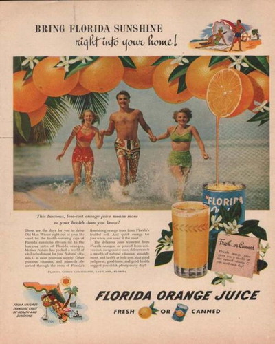 Figure 2 Advertising from the Florida Department of Citrus, 1930sSource: Florida Department of Citrus.