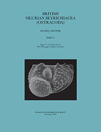 Cover image for Monographs of the Palaeontographical Society, Volume 176, Issue 663, 2022