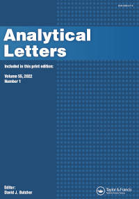 Cover image for Analytical Letters, Volume 55, Issue 1, 2022