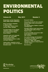 Cover image for Environmental Politics, Volume 26, Issue 3, 2017