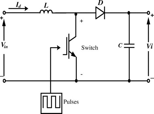 Figure 7. Circuit diagram of step-up DC-DC converter.