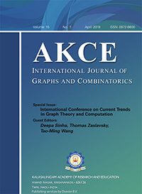 Cover image for AKCE International Journal of Graphs and Combinatorics, Volume 15, Issue 1, 2018