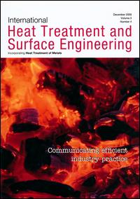 Cover image for International Heat Treatment and Surface Engineering, Volume 6, Issue 3, 2012