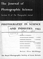Cover image for The Imaging Science Journal, Volume 1, Issue 2, 1953