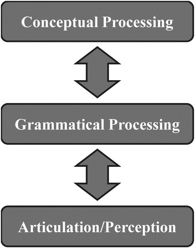 Figure 2. A schematic model of language processing.