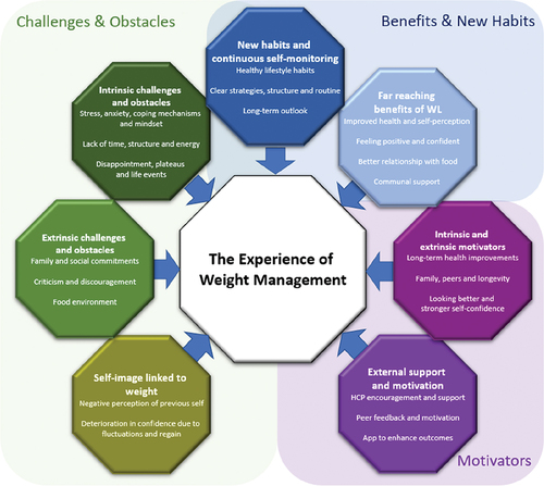 Figure 1. The experiences of weight management.