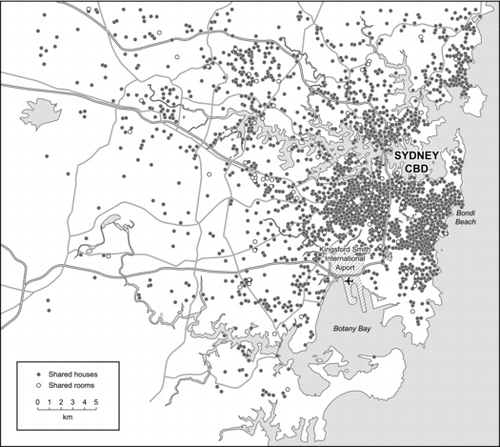 Figure 3. Airbnb rooms and beds, January 2016.  Source: Derived from Inside Airbnb, Citation2016.