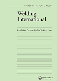 Cover image for Welding International, Volume 32, Issue 6, 2018