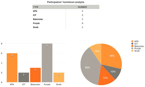Figure 7. Participants’ hometown analysis.