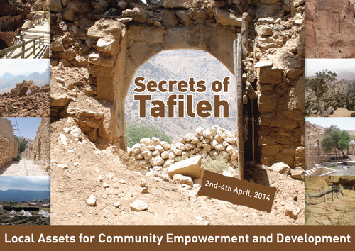 Front cover of the booklet produced to accompany the ‘Secrets of Tafileh’ conference, 2–4 April 2014