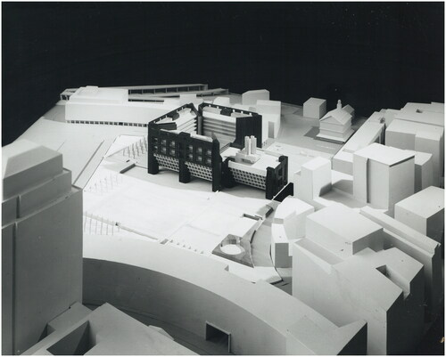 Figure 2. Final model, Boston City Hall, competition, stage II, 1962, architects Mitchell/Giurgola Architects in association with David A. Crane & Thomas R. Vreeland Jr. Source: Boston City Archives.