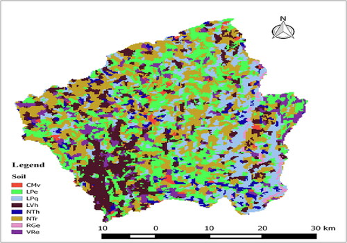 Figure 3. Megech watershed soil map.