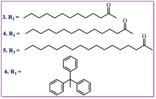 Figure 3. Acylating agents used for the synthesis of MDMP derivatives 2-6.