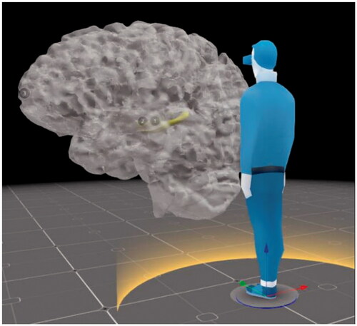 Figure 22. What a model would look like in VR setting with increased size in Sketchfab, compared to an adult viewer.