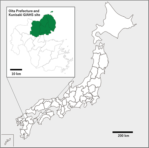 Figure 1. Kunisaki GIAHS site, Oita Prefecture, Japan.