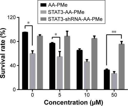 Figure 5 AA-PMe modulated proliferation by inhibiting STAT3 in gastric cancer cells.