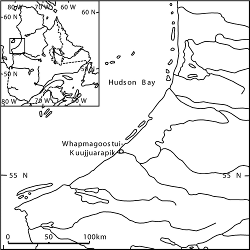 Figure 1 Location of Kuujjuarapik–Whapmagoostui. The experiments were conducted in the Cree village of Whapmagoostui only.