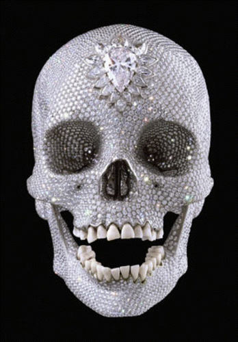 Figure 1. For the Love of God, sculpture by Damien Hirst, platinum cast of a human skull covered with 8,601 diamonds. Credit: © Damien Hirst. All rights reserved, DACS 2009.