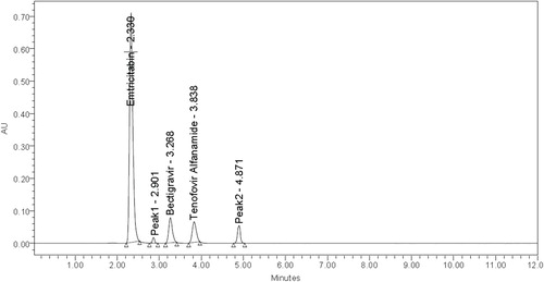 Figure 5. Forced degradation study under peroxide conditions.