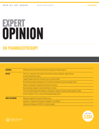 Cover image for Expert Opinion on Pharmacotherapy, Volume 17, Issue 5, 2016
