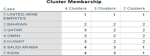 Figure 3. The generated cluster membership.