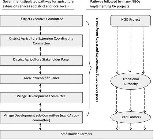 Figure 3. Entry point and implementation pathway for CA. Source: Interviews and policy documents.