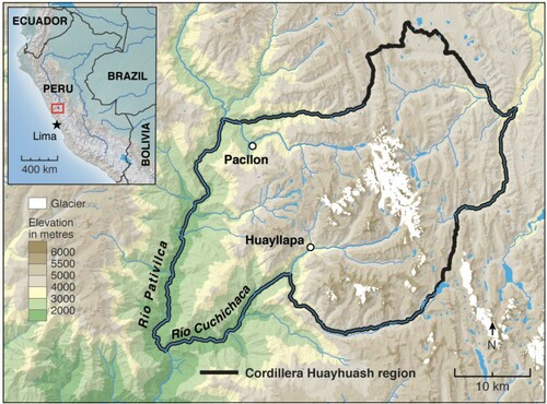 Figure 3. Cordillera Huayhuash, Peru – Region and Target Communities.