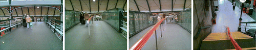 Figure 3 Channelling movement at Newcastle Central, 9 October 2005, 13:59–13:40. Photographs by the author.