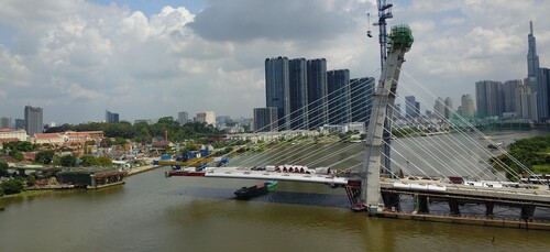 Fig. 6: The Thu Thiem II Bridge, Ho Chi Minh City, designed by WSP Finland Oy (photo courtesy of Thang Anh)