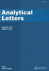 Cover image for Analytical Letters, Volume 51, Issue 10, 2018
