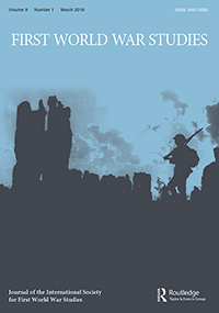 Cover image for First World War Studies, Volume 9, Issue 1, 2018