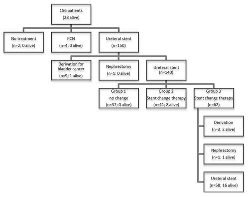 Figure 1 Flow diagram with procedures and patient’s state.