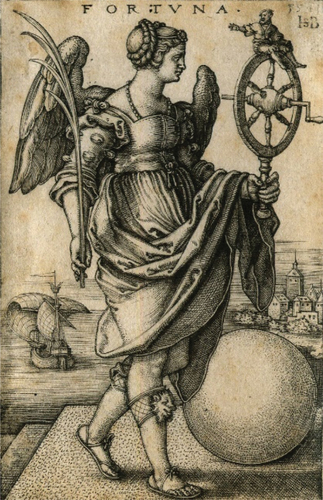 Figure 4. Fortuna, engraving by Hans Sebald Beham, 1541.41
