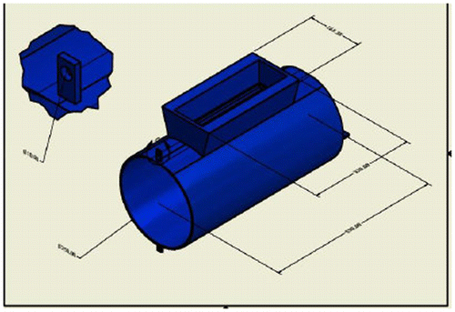 Figure 1. Model design for the cover for the shredding machine.