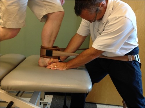 Figure 5 Weight bearing ankle mobilization with movement.
